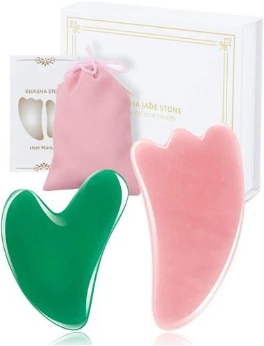 2-pak Gua Sha ansigtsværktøj til kropsmassage julegave