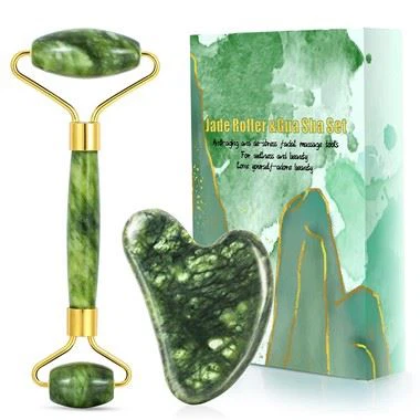 Anti Aging 100% Natural Jade Roller Gua Sha Facial Tools