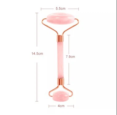 Håndholdt 100% Natural Quartz Rose Jade Roller