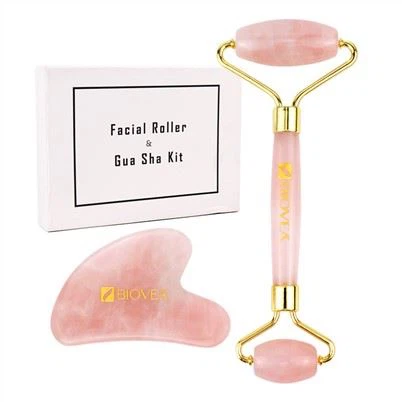 Ægte Jade Roller og Gua Sha Set