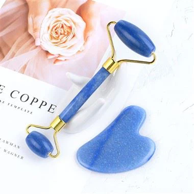 Massage Roller Blue Aventurine Jade Roller til ansigt