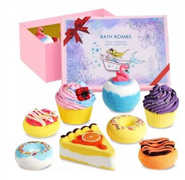 Cupcake donut formet badebombe sæt