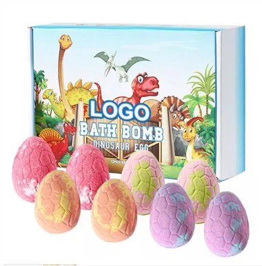 Dino Egg Bath Bomb -gave sæt med dinosaurlegetøj indeni